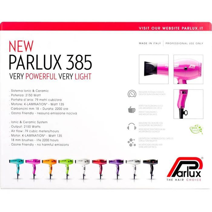Parlux 385 Powerlight Dryer 2150W Black - Image 4